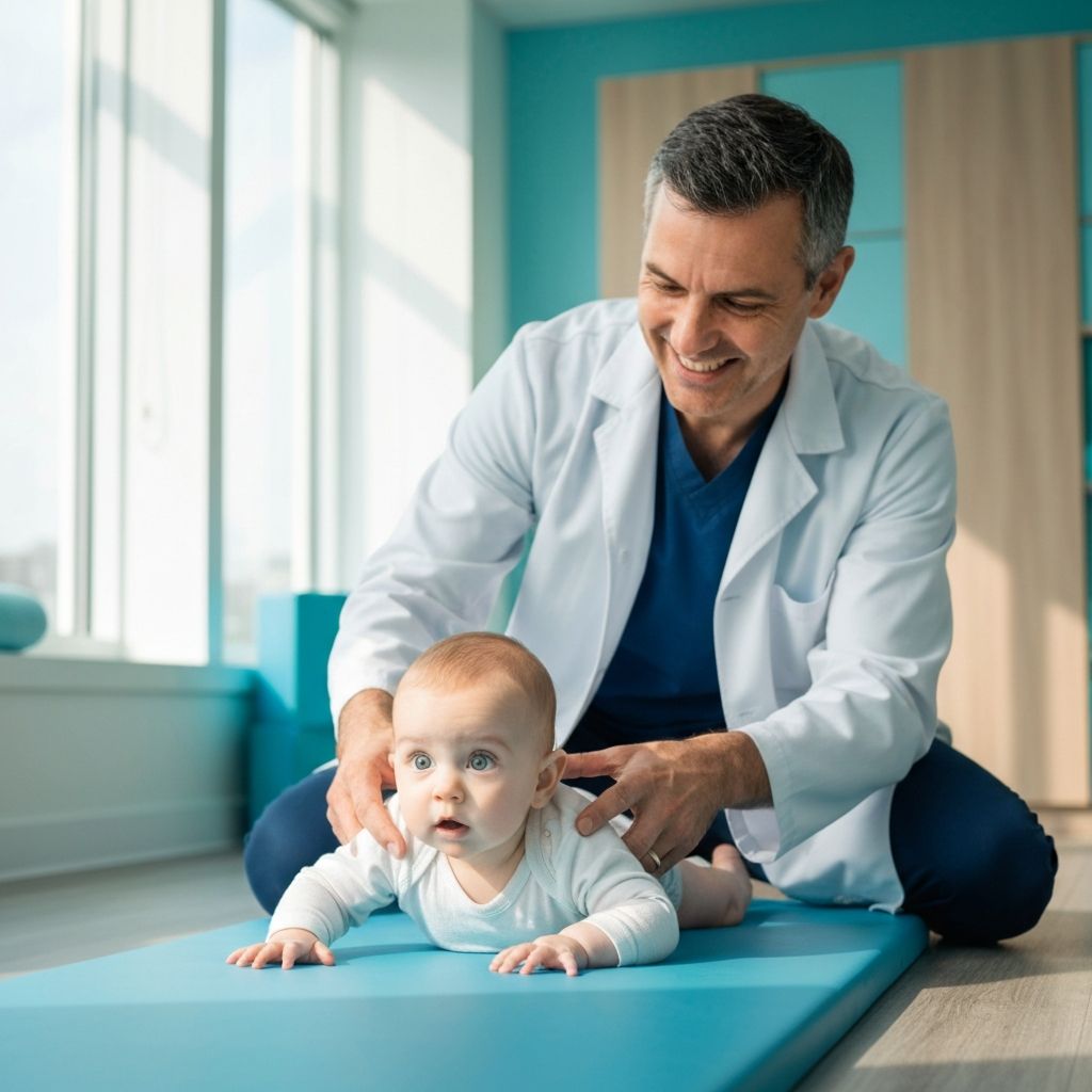 Physiotherapist treating patient with manual therapy